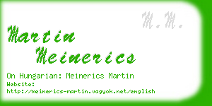 martin meinerics business card